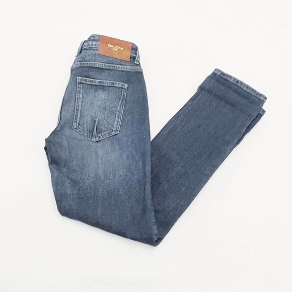 Zara Vintage Dark Wash Ripped Skinny Denim Jeans SZ2 - Picture 2 of 8